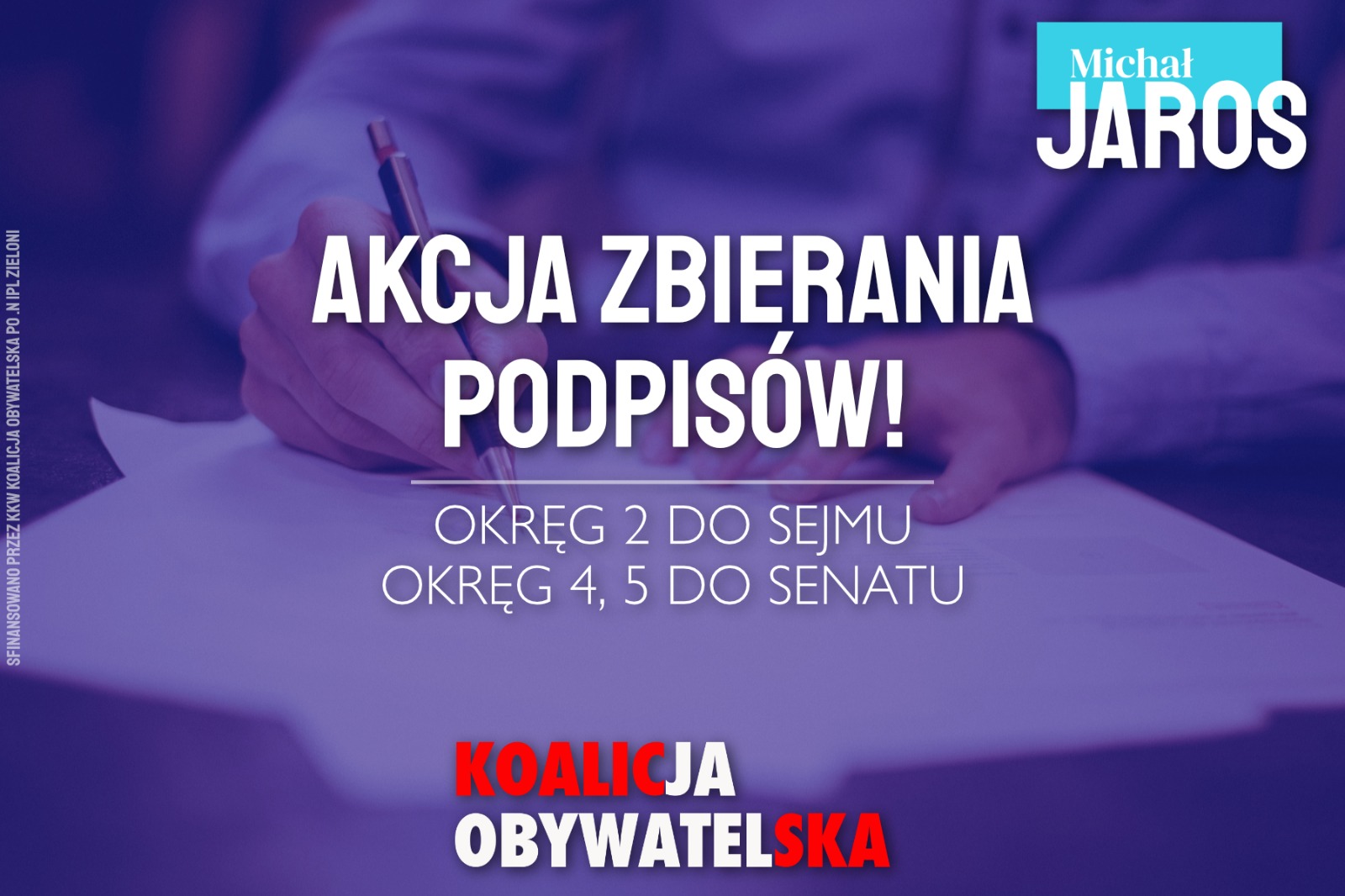 Zbieramy podpisy w okręgu nr 2 w wyborach do Sejmu oraz okręgach 4 i 5 w wyborach do Senatu