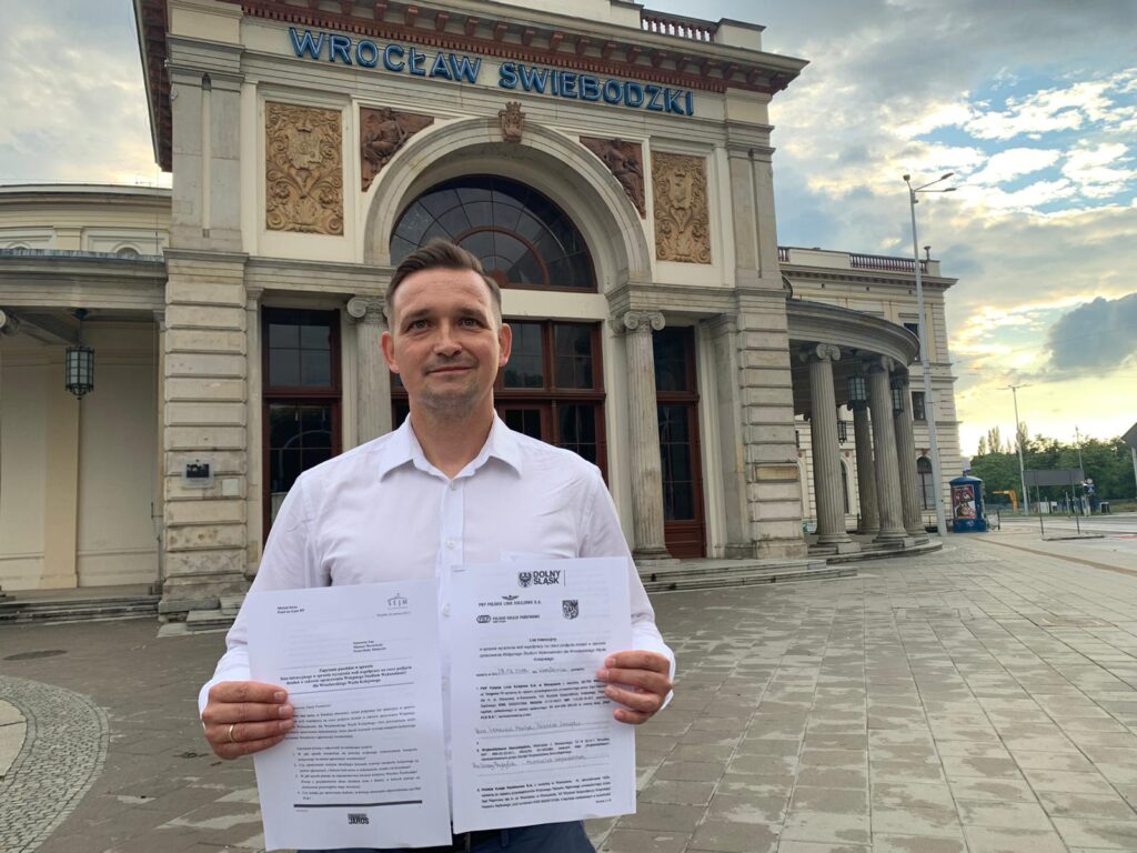 Zapytanie poselskie w sprawie listu intencyjnego w sprawie wyrażenia woli współpracy na rzecz podjęcia działań w zakresie opracowania Wstępnego Studium Wykonalności dla Wrocławskiego Węzła Kolejowego